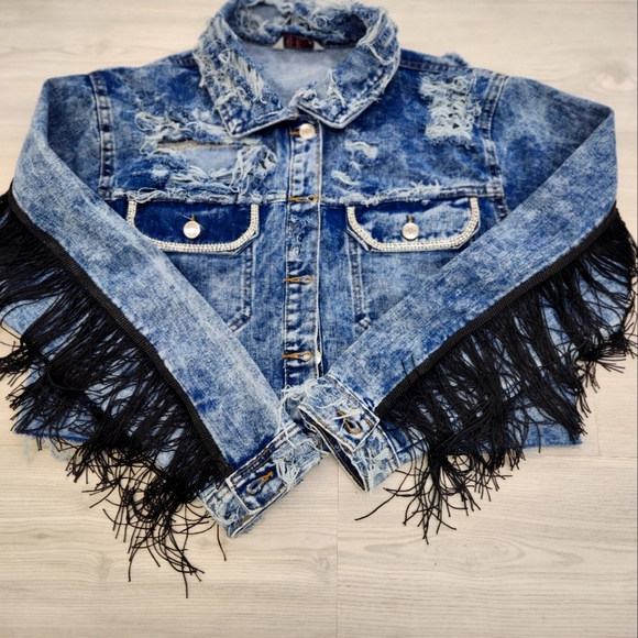 Saditty Piece's | Jackets & Coats | Custom One Of One Crop Distressed ...